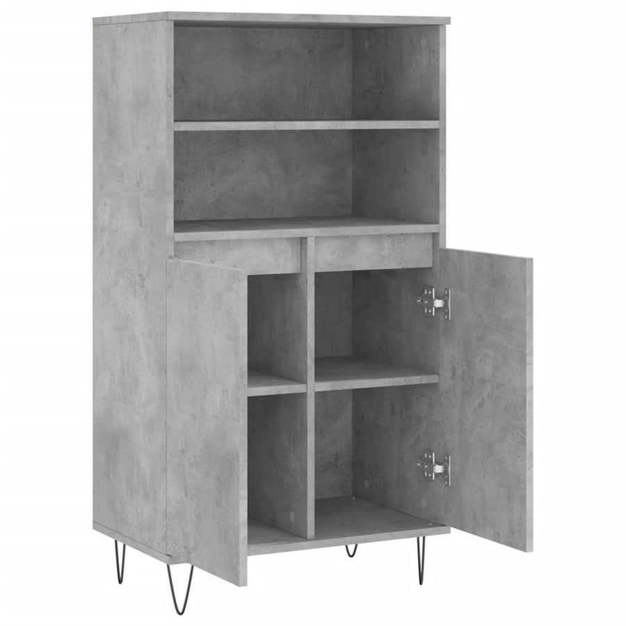 Hoge Kast 60X36X110 Cm Bewerkt Hout Betongrijs