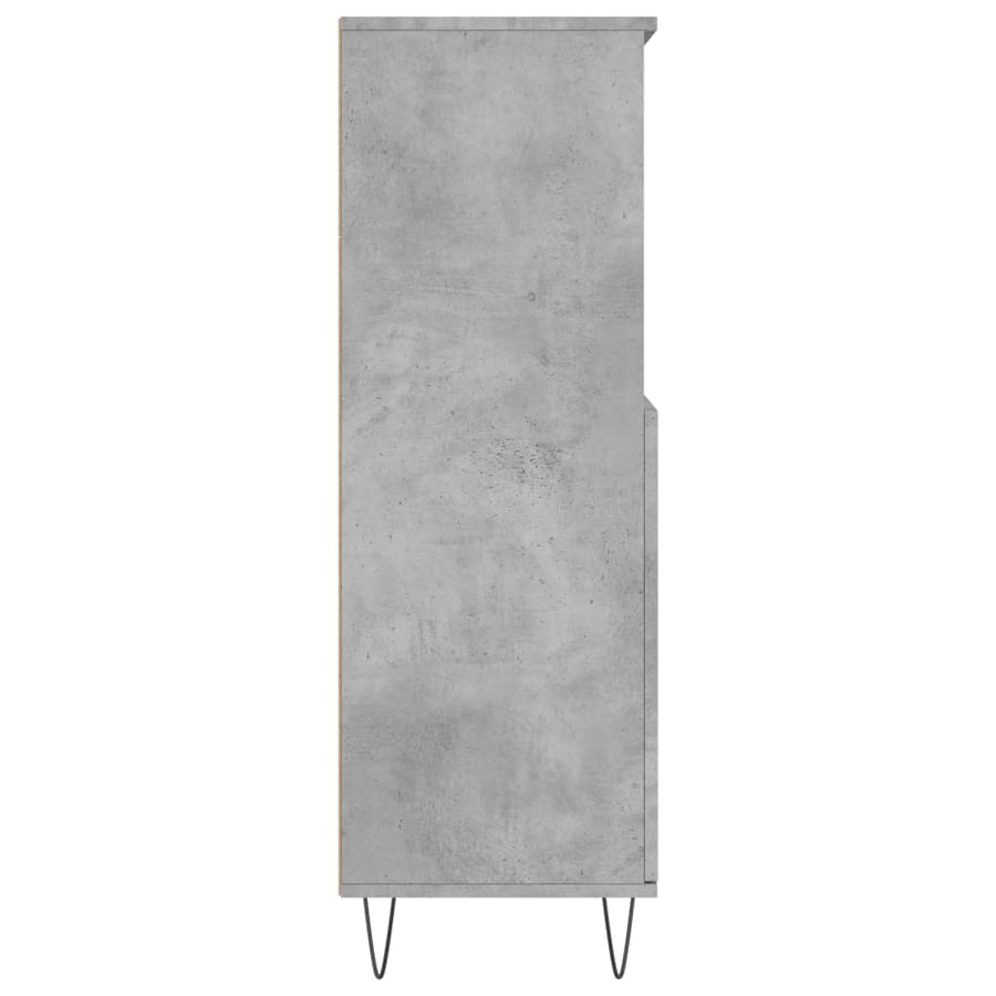 Hoge Kast 60X36X110 Cm Bewerkt Hout Betongrijs