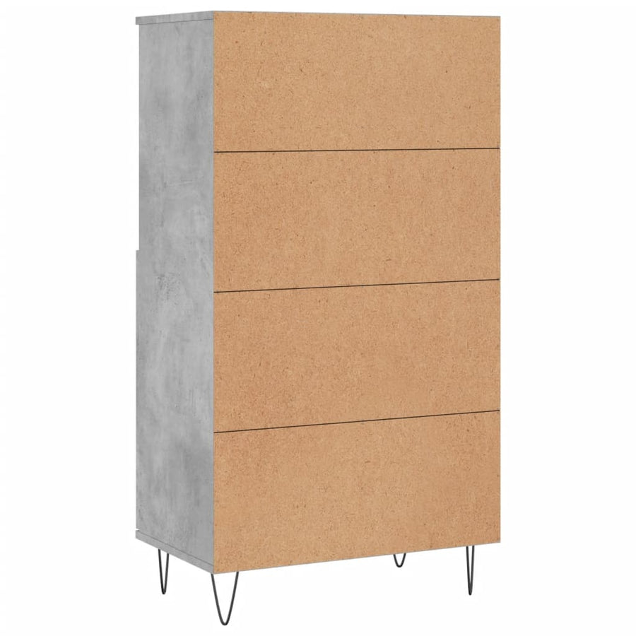 Hoge Kast 60X36X110 Cm Bewerkt Hout Betongrijs