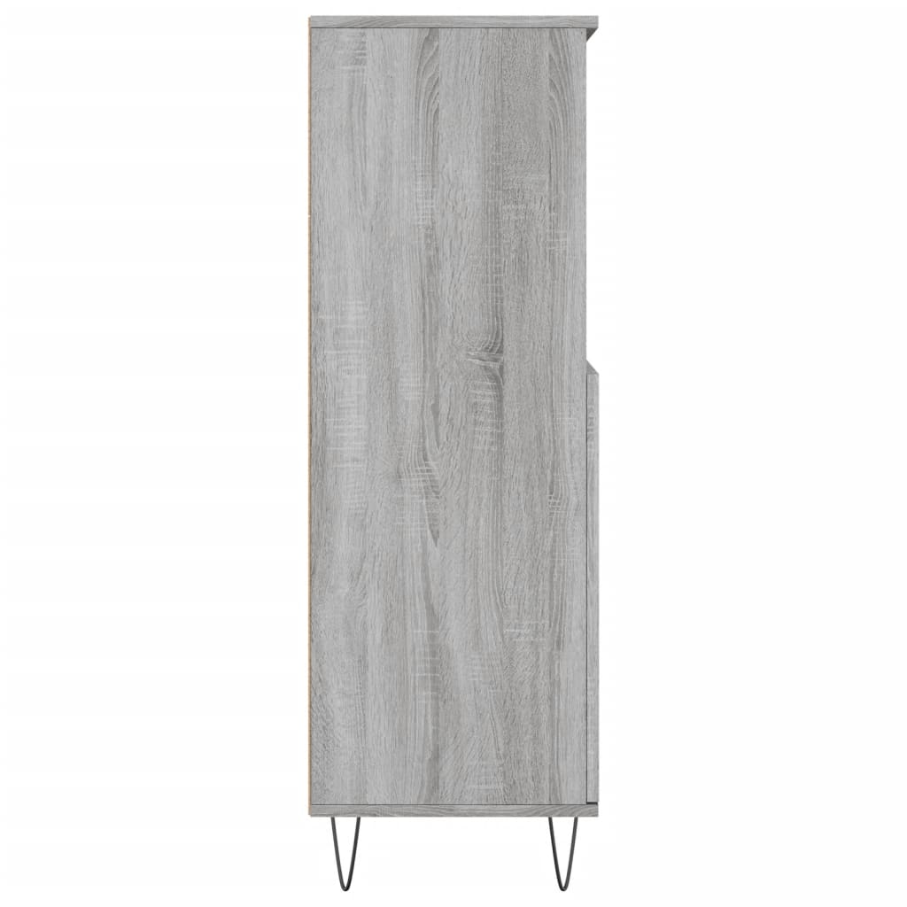 Hoge Kast 60X36X110 Cm Bewerkt Hout Grijs Sonoma Eikenkleurig