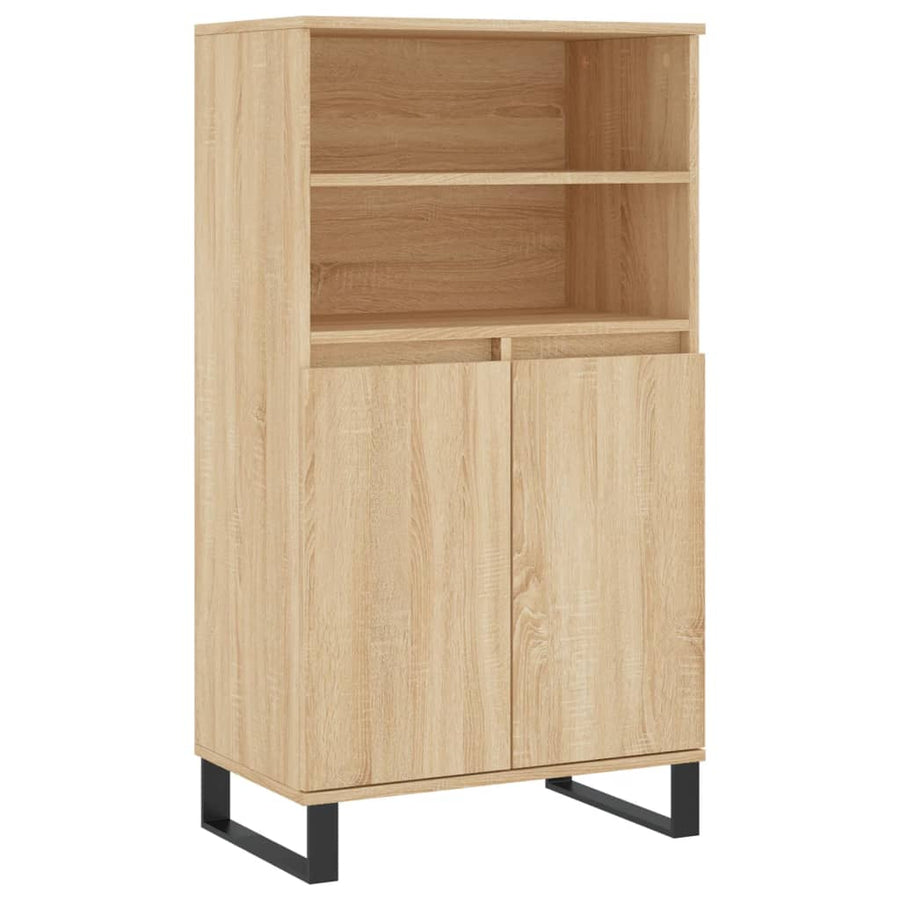 Hoge Kast 60X36X110 Cm Bewerkt Hout Sonoma Eikenkleurig