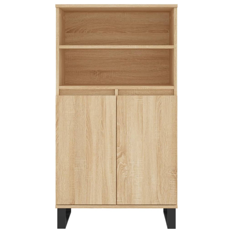 Hoge Kast 60X36X110 Cm Bewerkt Hout Sonoma Eikenkleurig