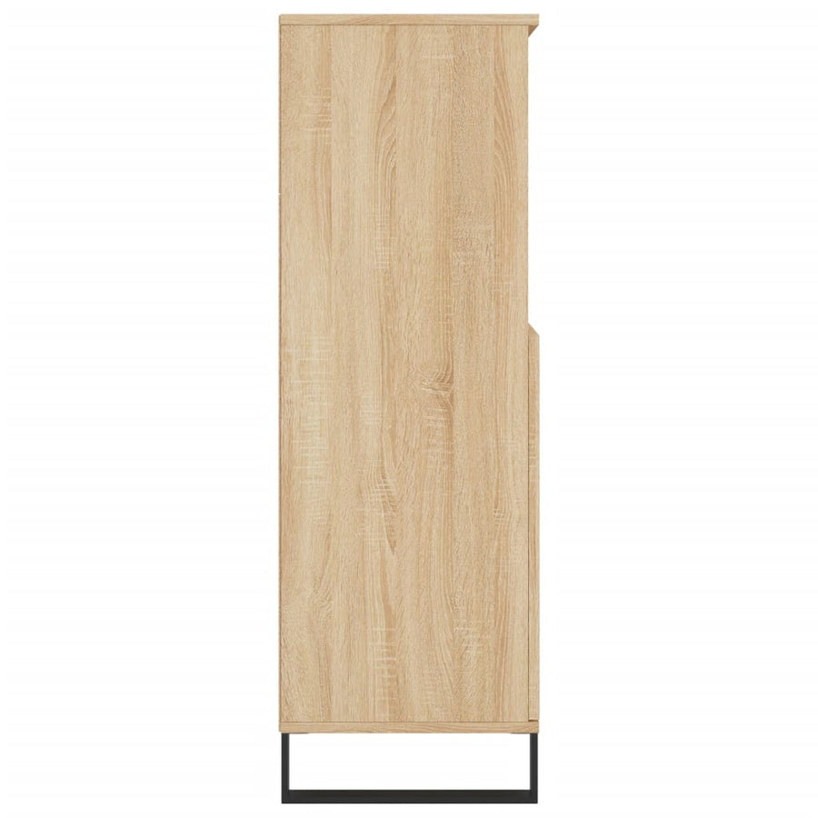 Hoge Kast 60X36X110 Cm Bewerkt Hout Sonoma Eikenkleurig