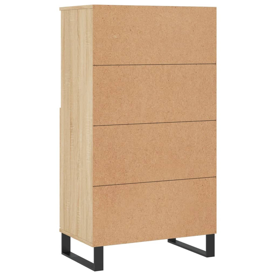 Hoge Kast 60X36X110 Cm Bewerkt Hout Sonoma Eikenkleurig