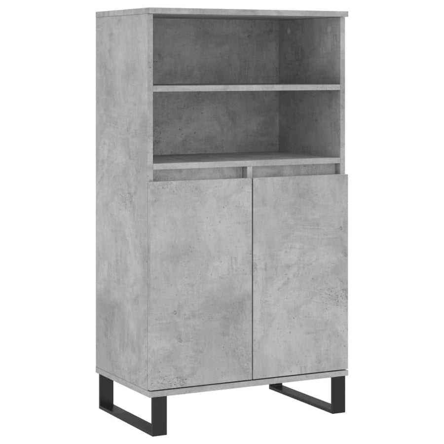 Hoge Kast 60X36X110 Cm Bewerkt Hout Betongrijs