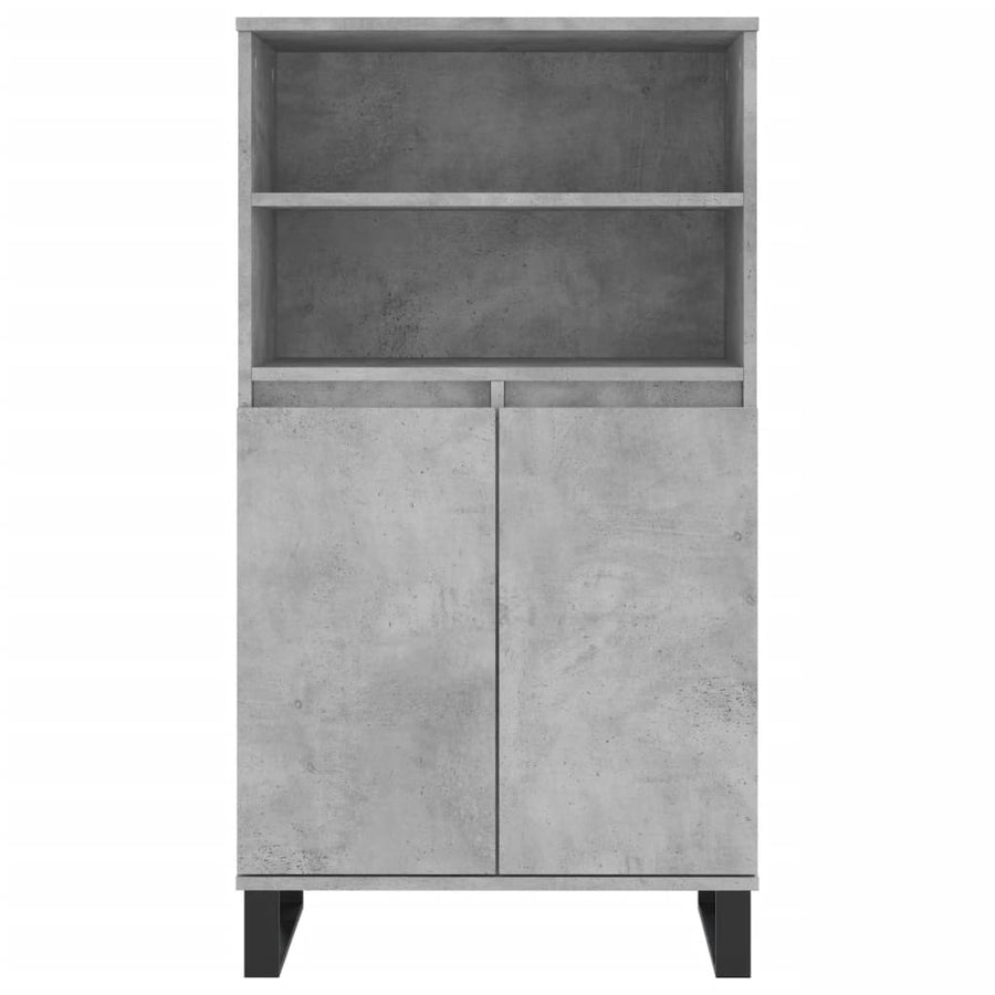 Hoge Kast 60X36X110 Cm Bewerkt Hout Betongrijs