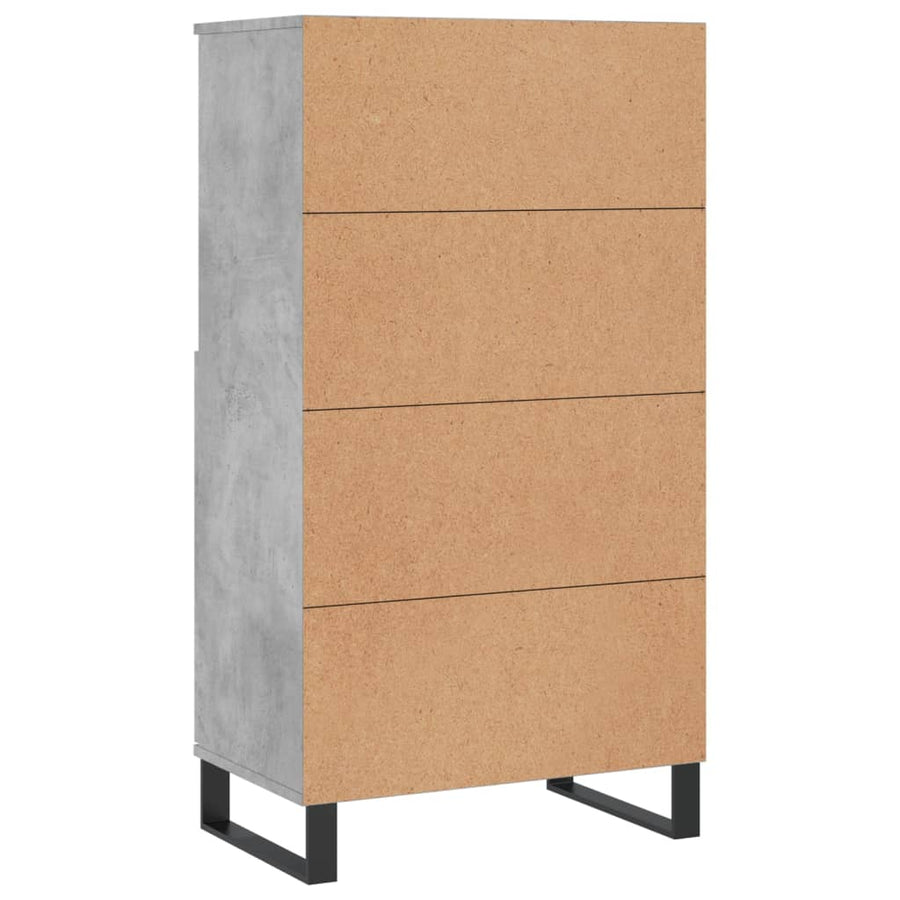 Hoge Kast 60X36X110 Cm Bewerkt Hout Betongrijs
