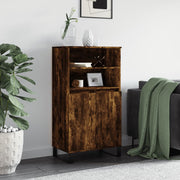 Tall cabinet 60x36x110 cm treated wood smoked oak finish