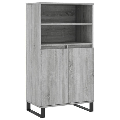 Hoge Kast 60X36X110 Cm Bewerkt Hout Eikenkleurig Grijs sonoma