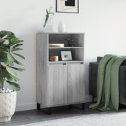 Tall cabinet 60x36x110 cm treated wood grey Sonoma oak effect