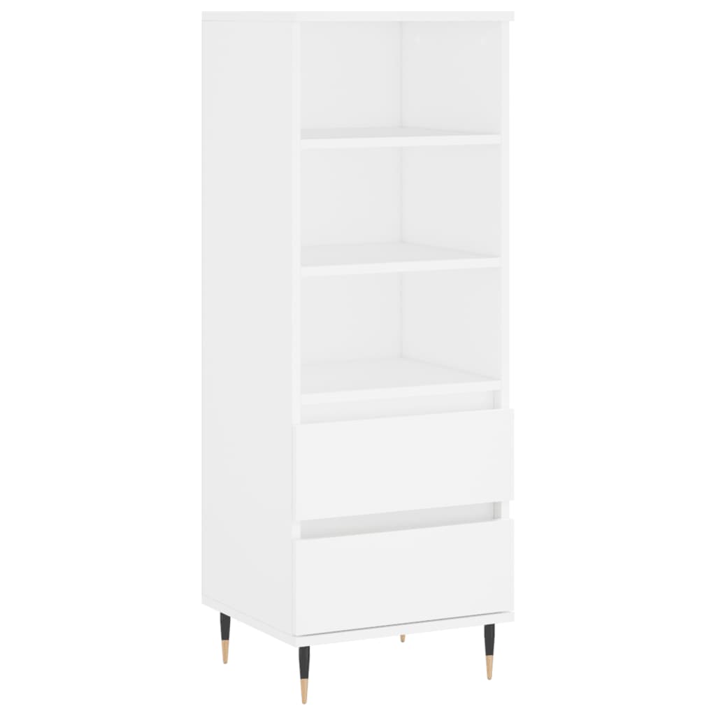 Hoge Kast 40X36X110 Cm Bewerkt Hout Wit