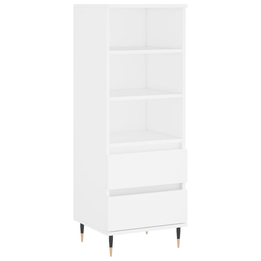 Hoge Kast 40X36X110 Cm Bewerkt Hout Wit