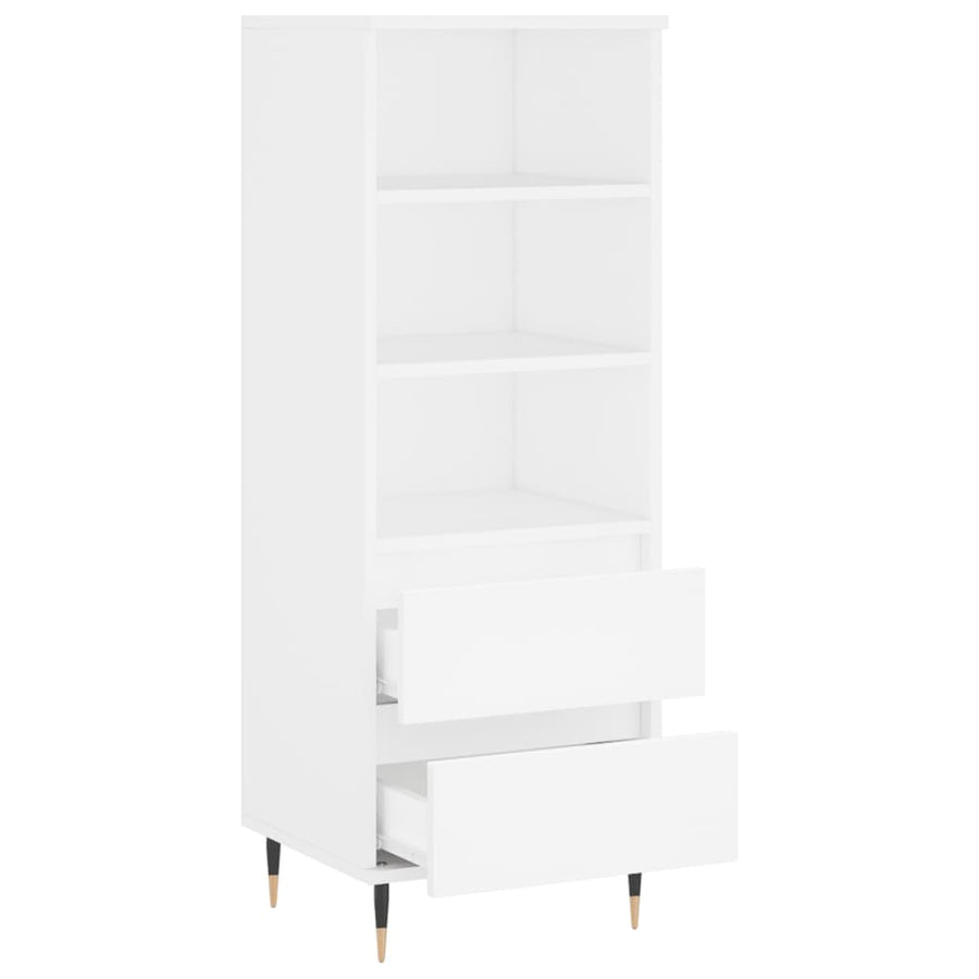 Hoge Kast 40X36X110 Cm Bewerkt Hout Wit