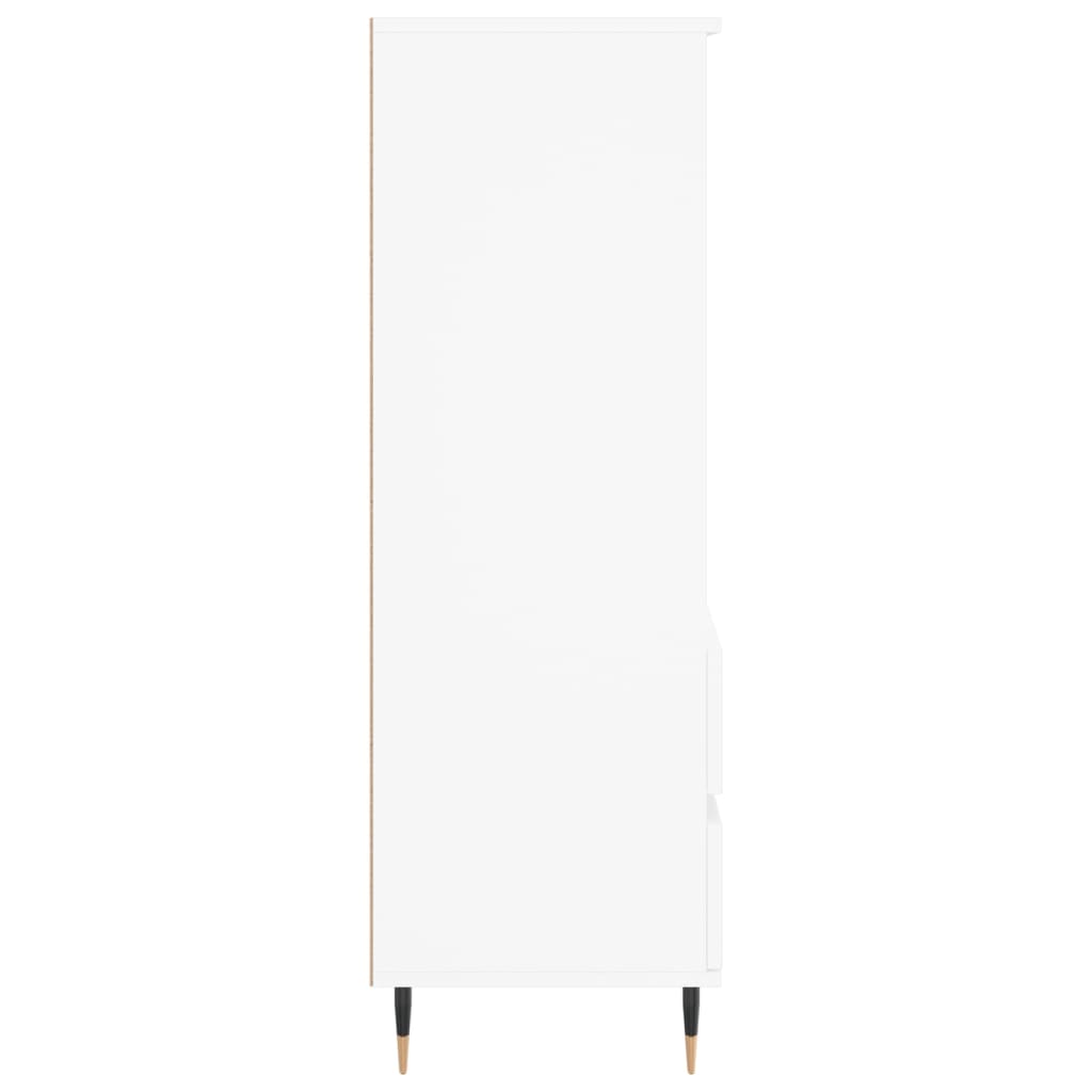 Hoge Kast 40X36X110 Cm Bewerkt Hout Wit