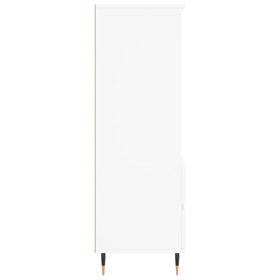 Hoge Kast 40X36X110 Cm Bewerkt Hout Wit