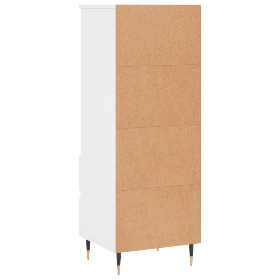 Hoge Kast 40X36X110 Cm Bewerkt Hout Wit