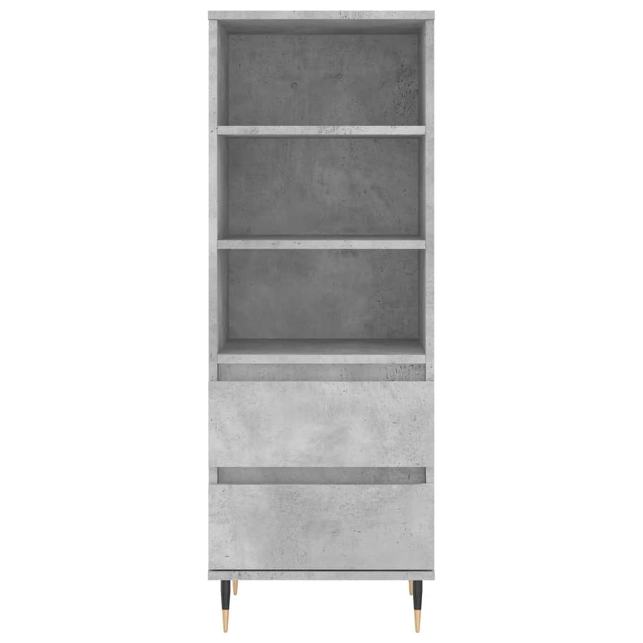 Hoge Kast 40X36X110 Cm Bewerkt Hout Betongrijs