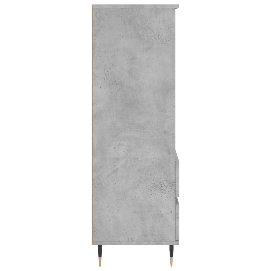 Hoge Kast 40X36X110 Cm Bewerkt Hout Betongrijs