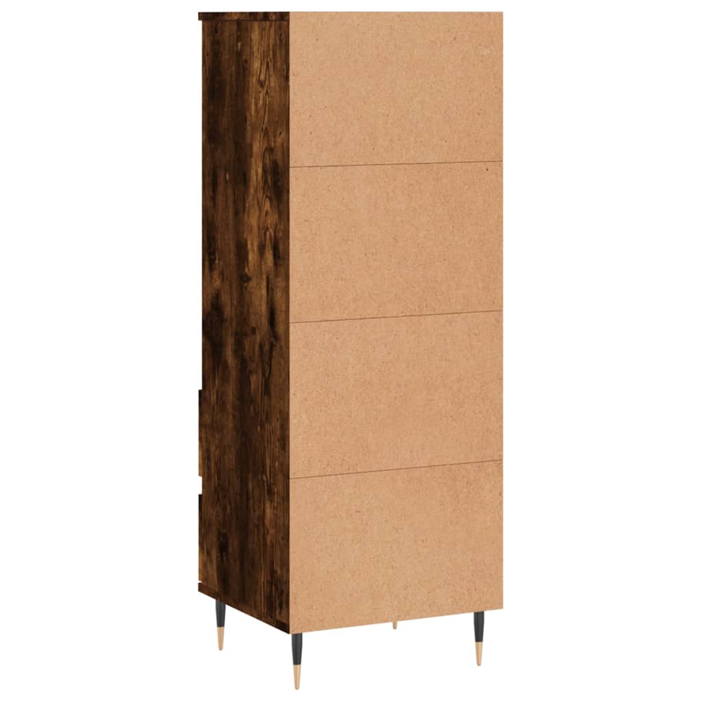 Hoge Kast 40X36X110 Cm Bewerkt Hout Gerookt Eiken