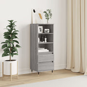 Hoge kast 40x36x110 cm grijs sonoma bewerkt hout