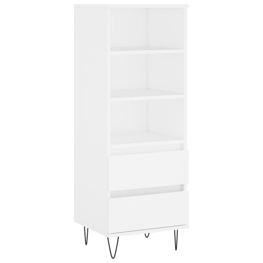 Hoge Kast 40X36X110 Cm Bewerkt Hout Wit
