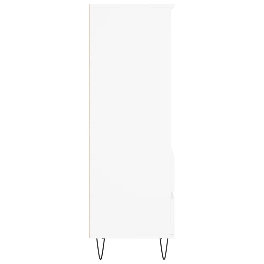 Hoge Kast 40X36X110 Cm Bewerkt Hout Wit