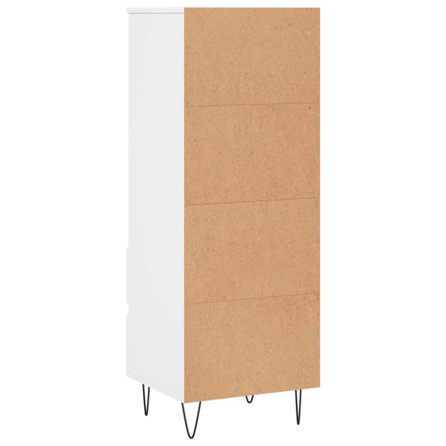 Hoge Kast 40X36X110 Cm Bewerkt Hout Wit