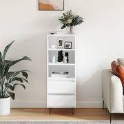Tall cabinet 40x36x110 cm treated wood white