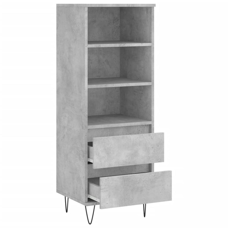 Hoge Kast 40X36X110 Cm Bewerkt Hout Betongrijs