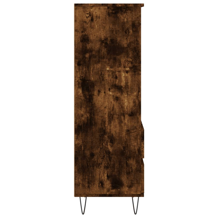 Hoge Kast 40X36X110 Cm Bewerkt Hout Gerookt Eiken