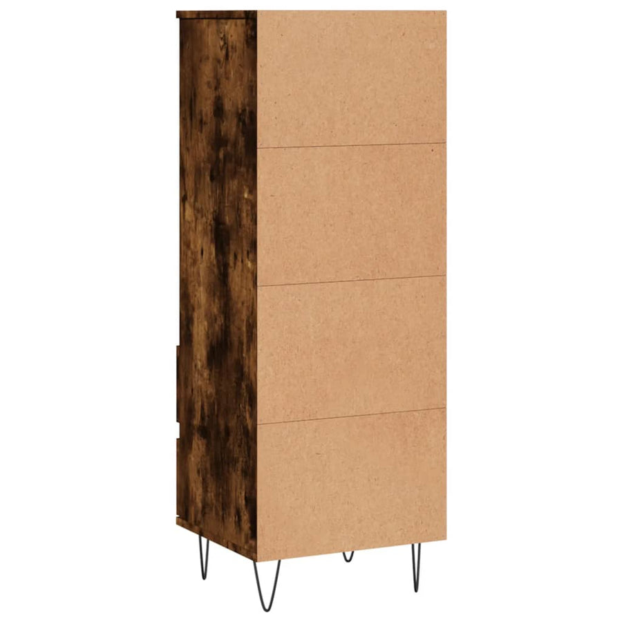 Hoge Kast 40X36X110 Cm Bewerkt Hout Gerookt Eiken