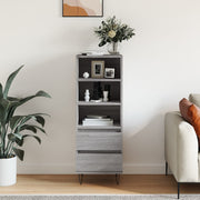 Tall cabinet 40x36x110 cm engineered wood grey sonoma