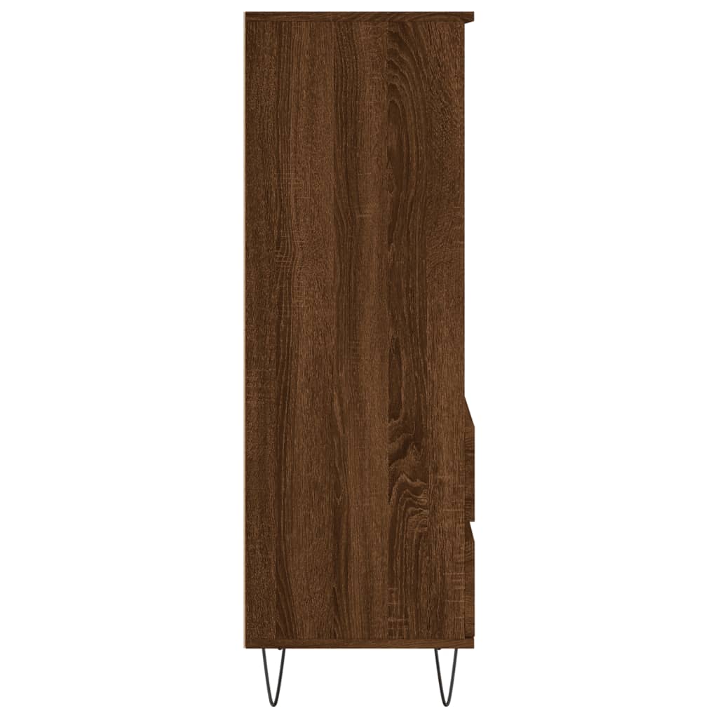 Hoge Kast 40X36X110 Cm Bewerkt Hout Bruineiken