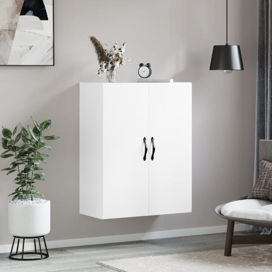 Wandkast 69,5X34X90 Cm Bewerkt Hout Wit