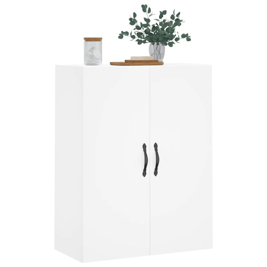 Wandkast 69,5X34X90 Cm Bewerkt Hout Wit