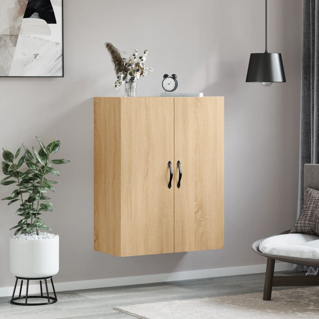 Wandkast 69,5X34X90 Cm Bewerkt Hout Sonoma Eikenkleurig