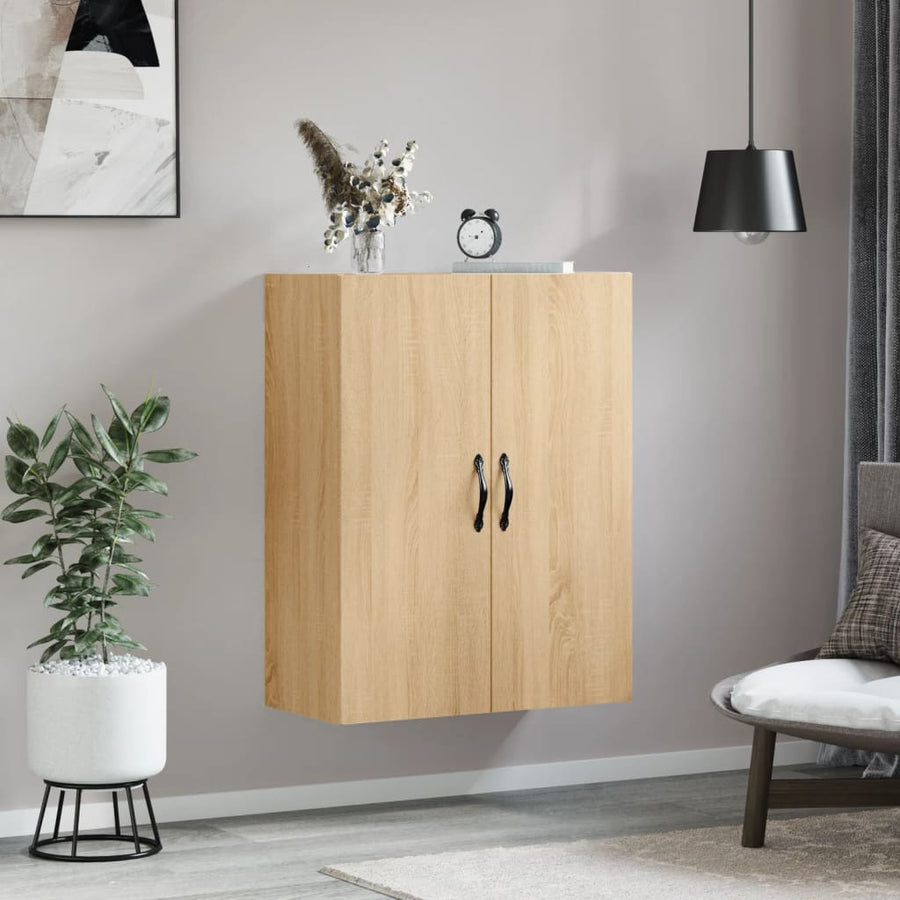 Wandkast 69,5X34X90 Cm Bewerkt Hout Sonoma Eikenkleurig