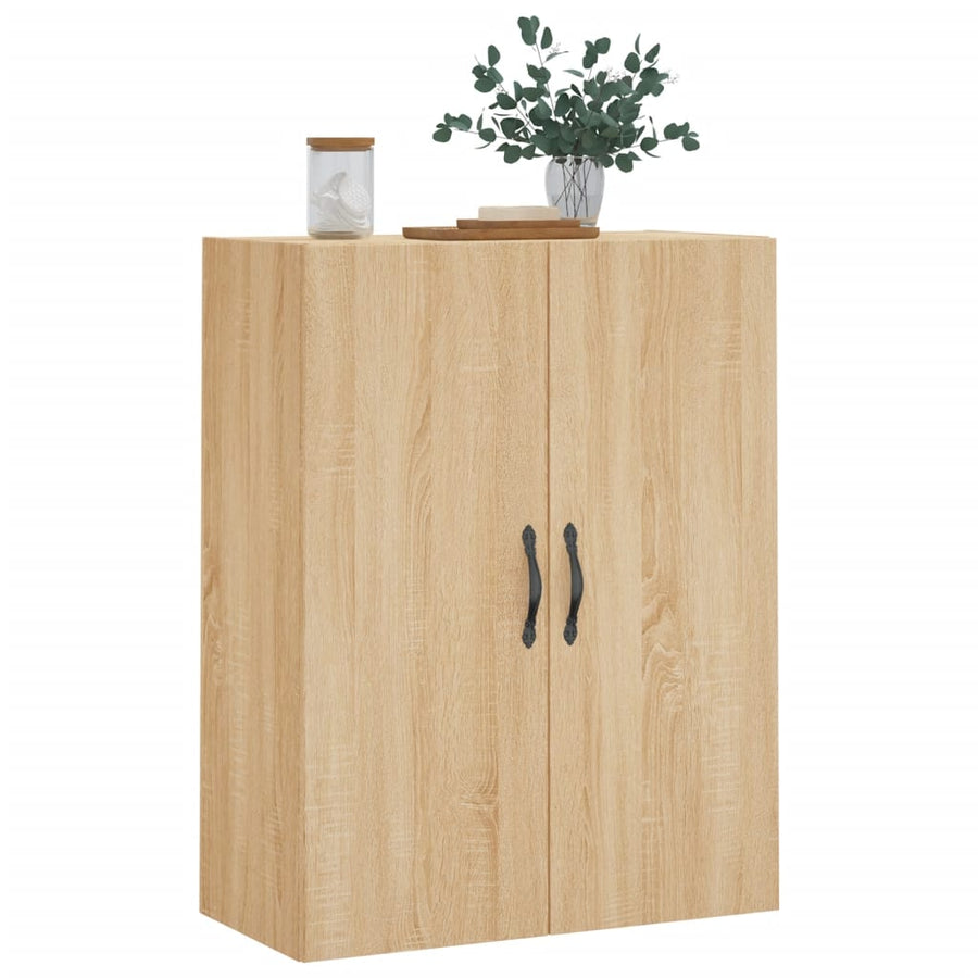 Wandkast 69,5X34X90 Cm Bewerkt Hout Sonoma Eikenkleurig