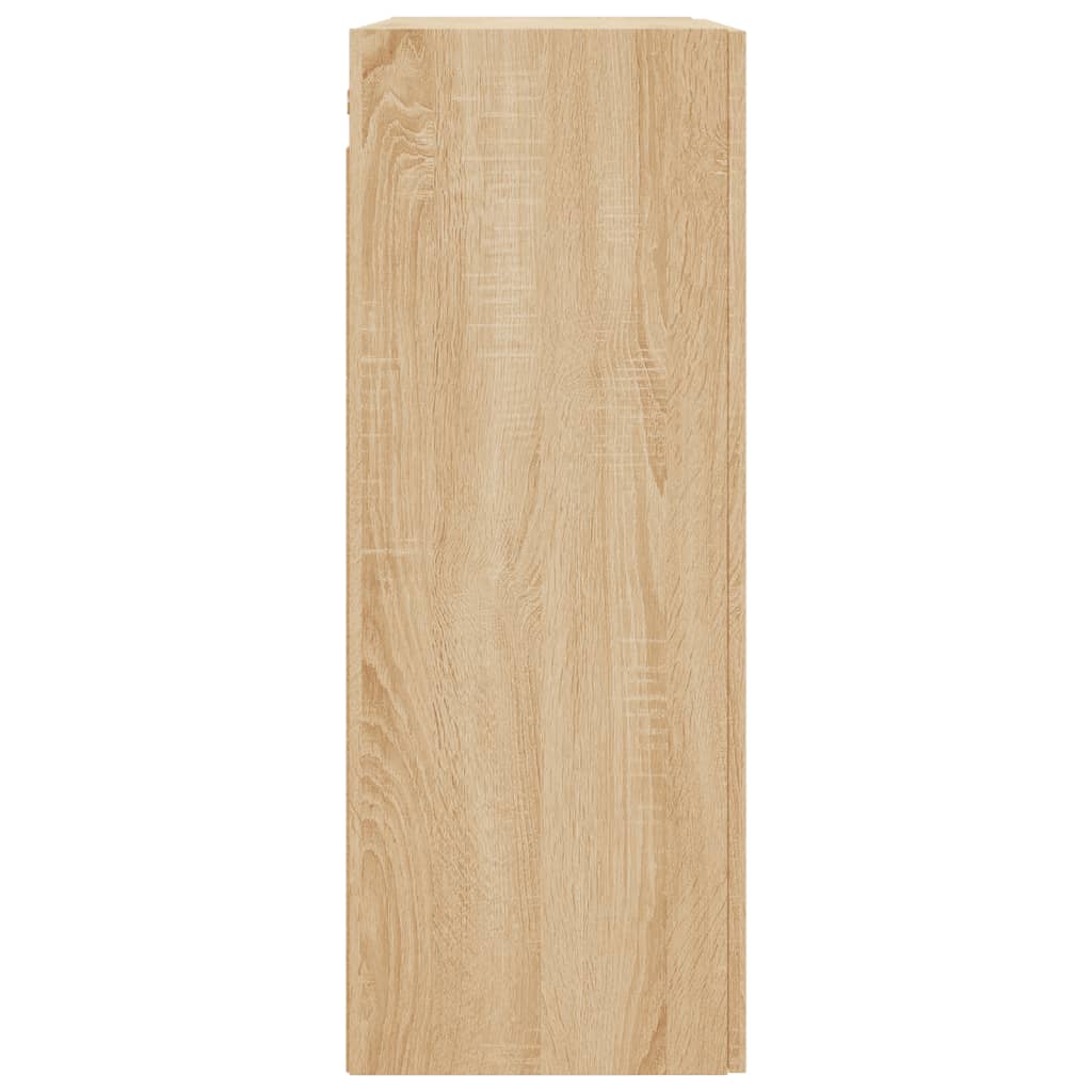 Wandkast 69,5X34X90 Cm Bewerkt Hout Sonoma Eikenkleurig