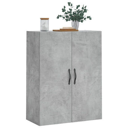 Wandkast 69,5X34X90 Cm Bewerkt Hout Betongrijs