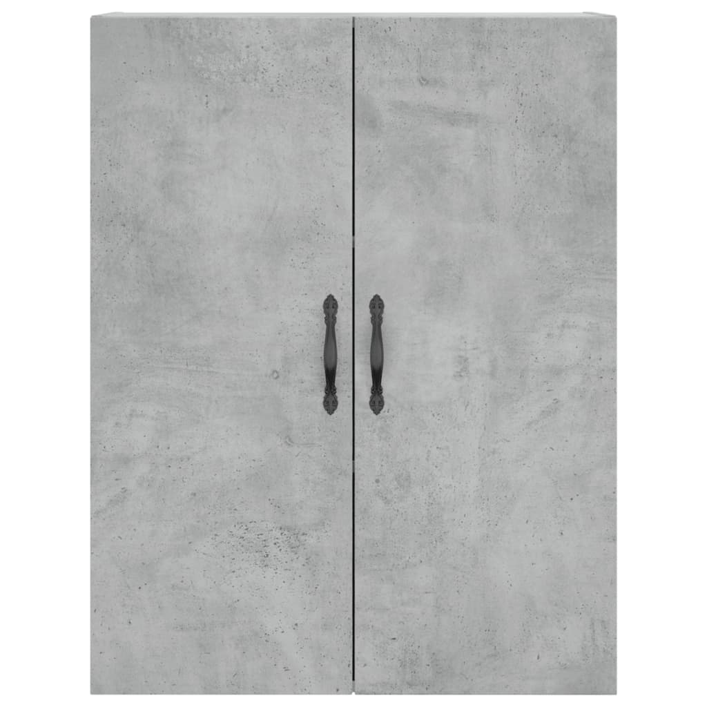 Wandkast 69,5X34X90 Cm Bewerkt Hout Betongrijs