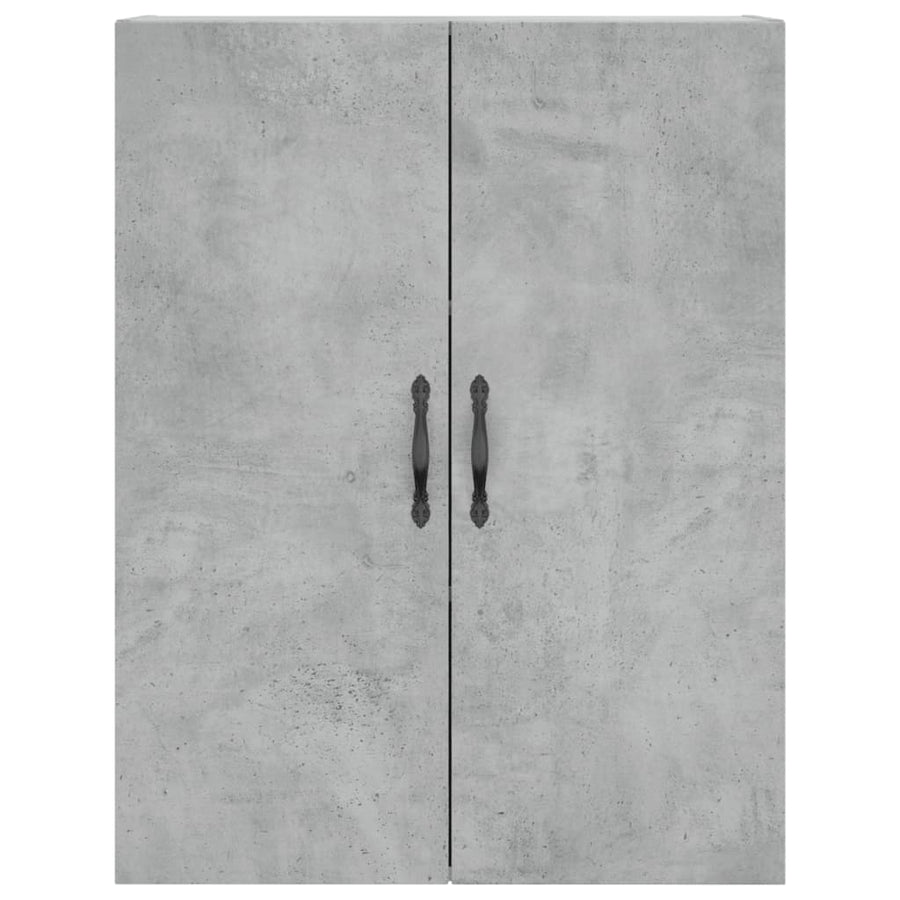 Wandkast 69,5X34X90 Cm Bewerkt Hout Betongrijs