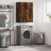 Wandkast 69,5x34x90 cm bewerkt hout gerookt eiken