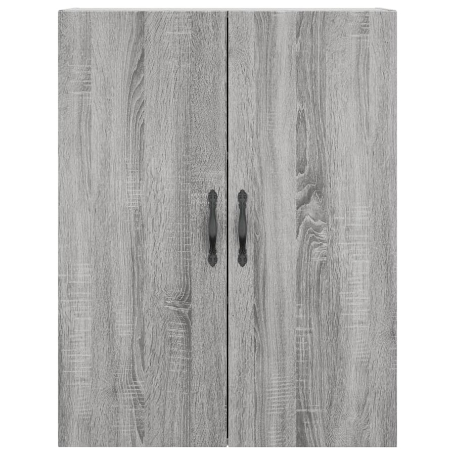 Wandkast 69,5X34X90 Cm Bewerkt Hout Grijs Sonoma Eikenkleurig