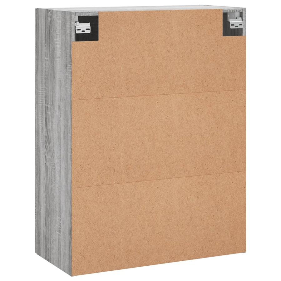 Wandkast 69,5X34X90 Cm Bewerkt Hout Grijs Sonoma Eikenkleurig