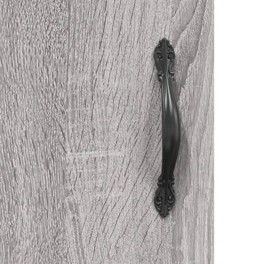 Wandkast 69,5X34X90 Cm Bewerkt Hout Grijs Sonoma Eikenkleurig
