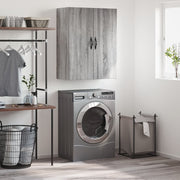 Wandkast 69,5x34x90 cm bewerkt hout grijs