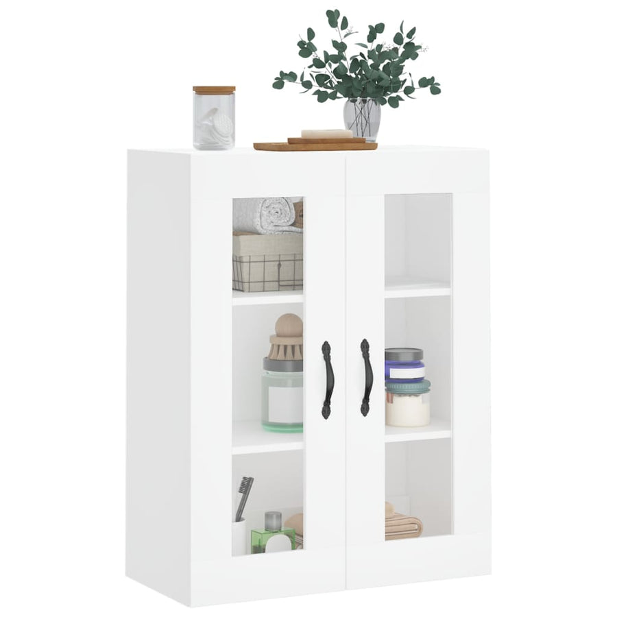 Wandkast 69,5X34X90 Cm Bewerkt Hout Wit