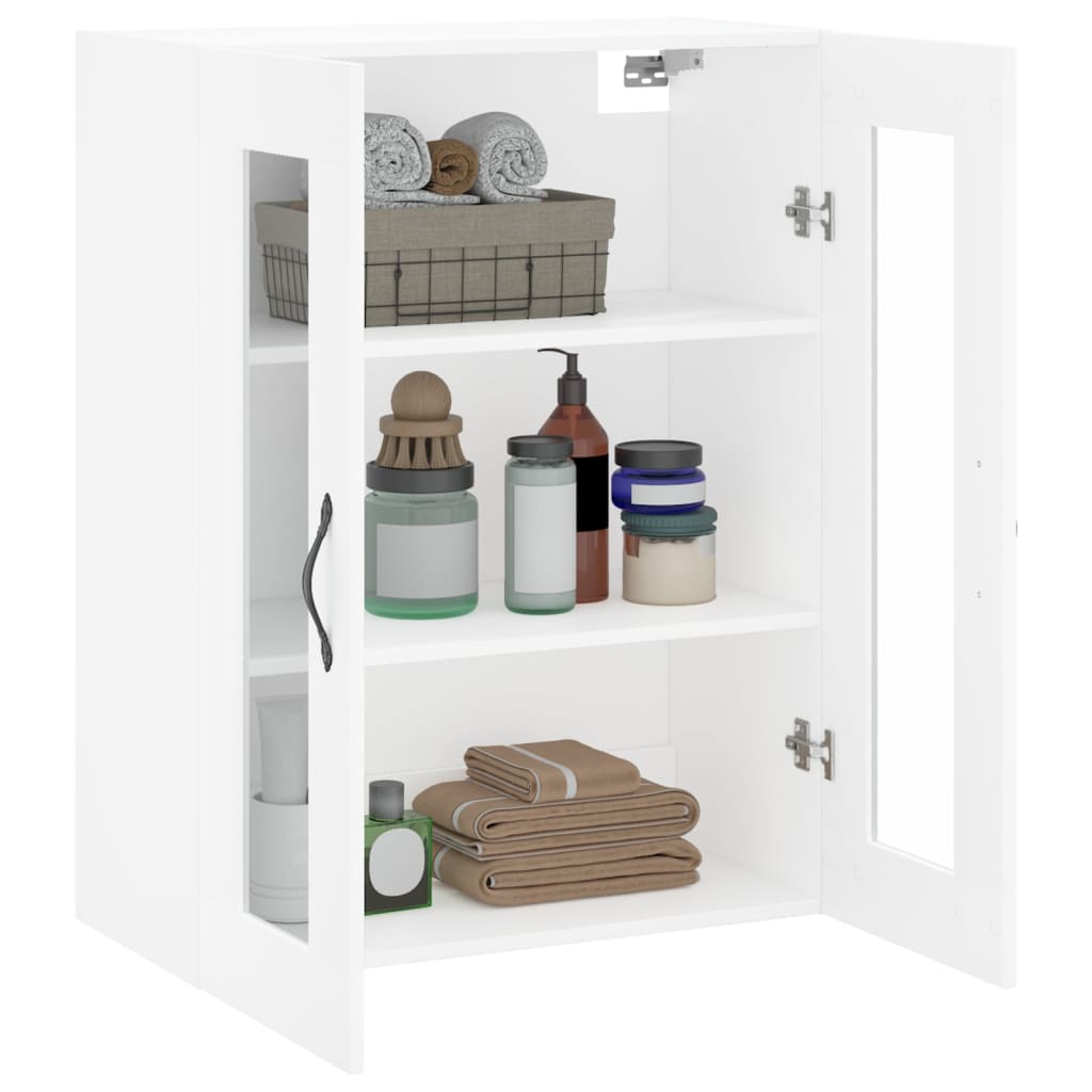 Wandkast 69,5X34X90 Cm Bewerkt Hout Wit