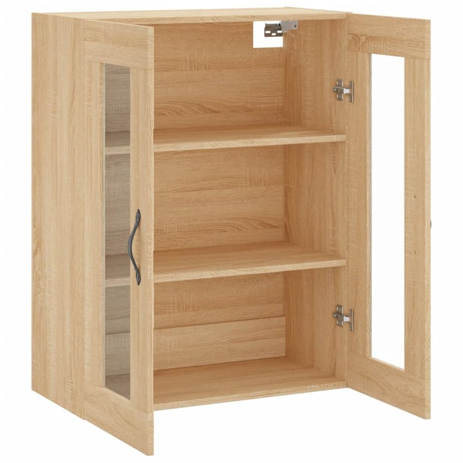 Wandkast 69,5X34X90 Cm Bewerkt Hout Kleurig Sonoma eiken